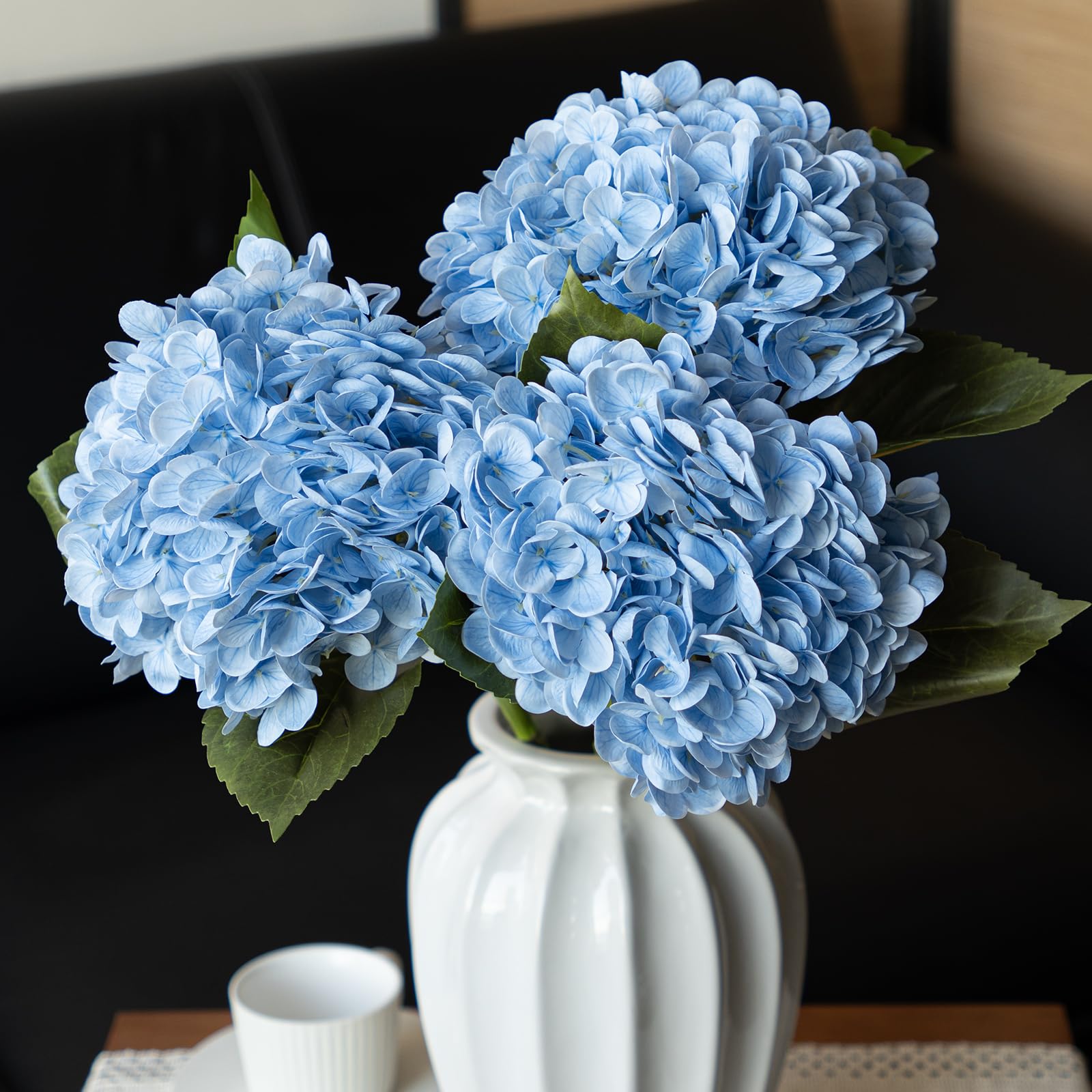 22 inch Lifelike Artificial Hydrangeas - UV resistant, Waterproof，Windproof