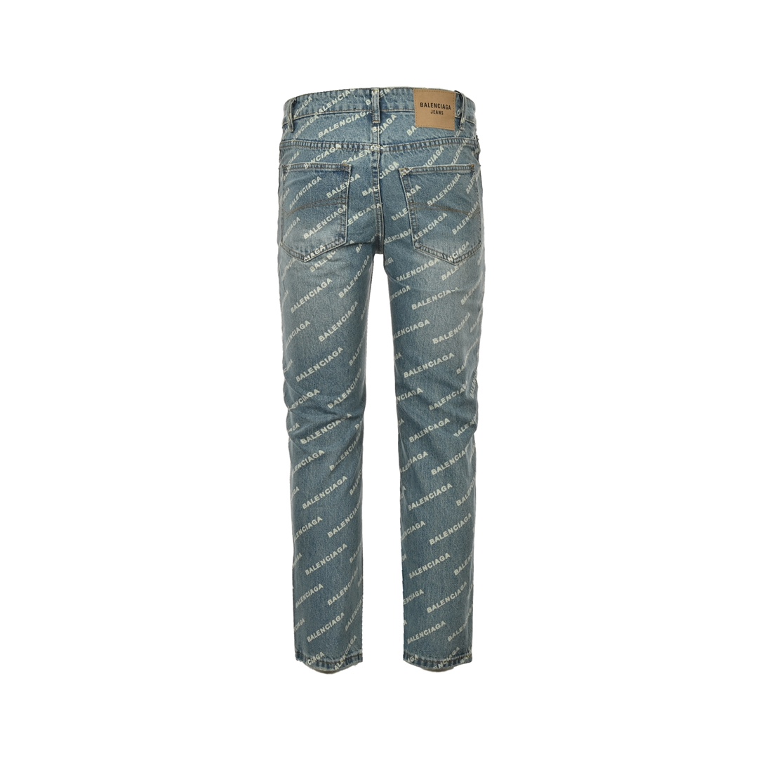Balenciaga 24Fw Barrage Print Jeans