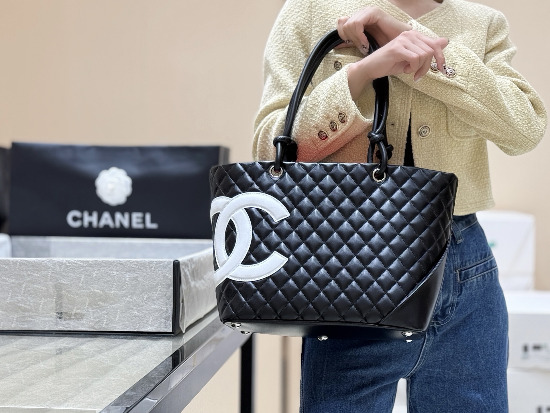 Chanel used Cambon tote A29795 00158