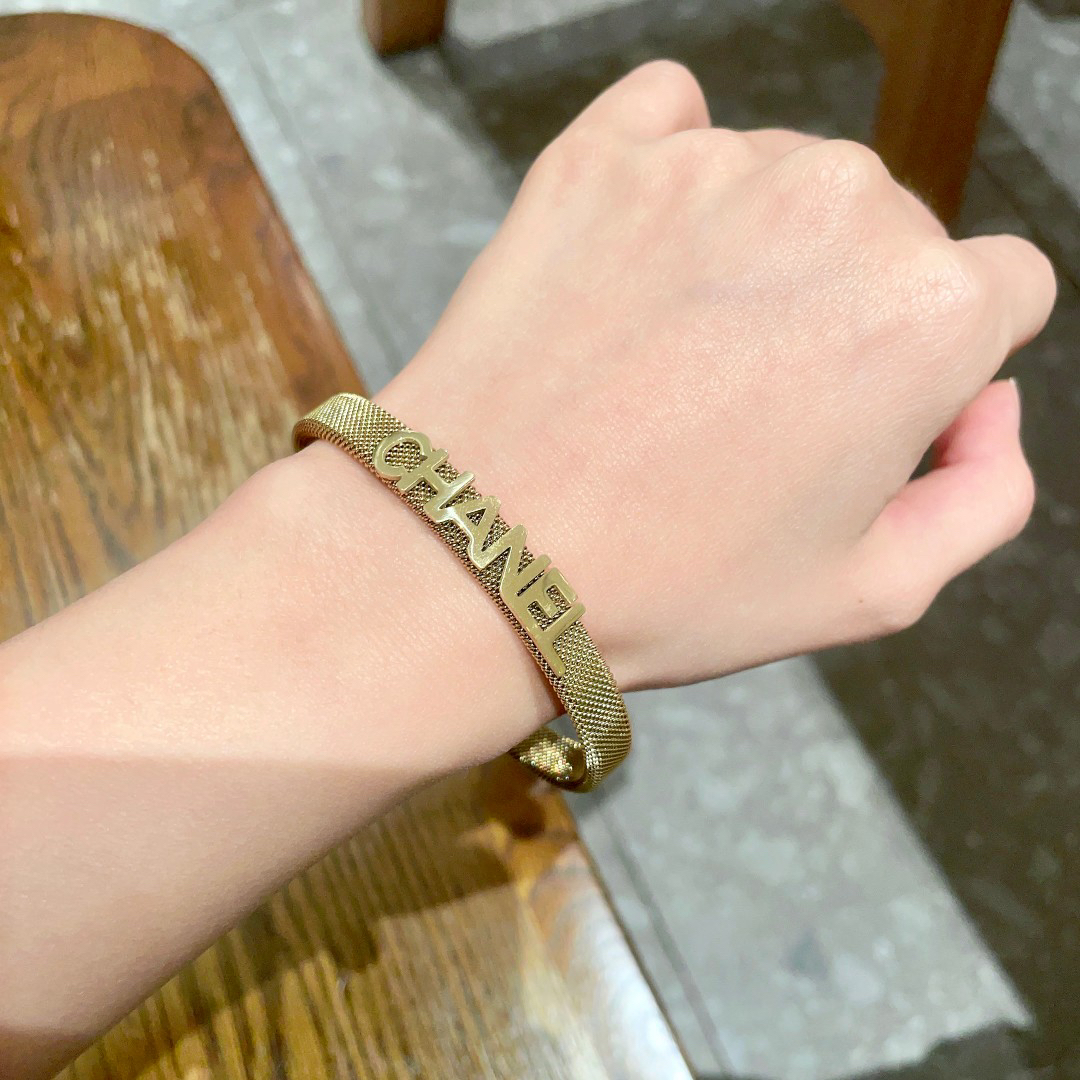 Chanel 3D Font Bracelet