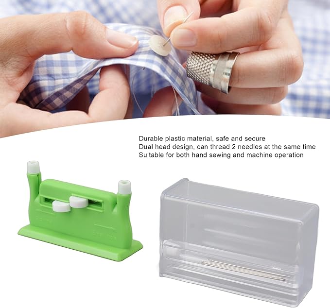 DIY simple double-sided needle threader, perfect tool for sewing needle threading