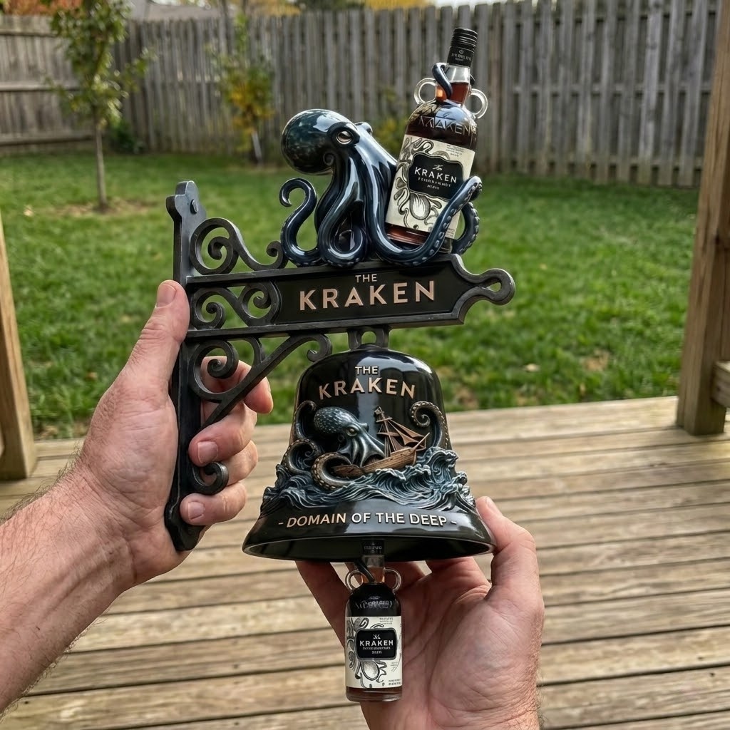🦑  The Kraken Black Spiced Rum Wall Bell