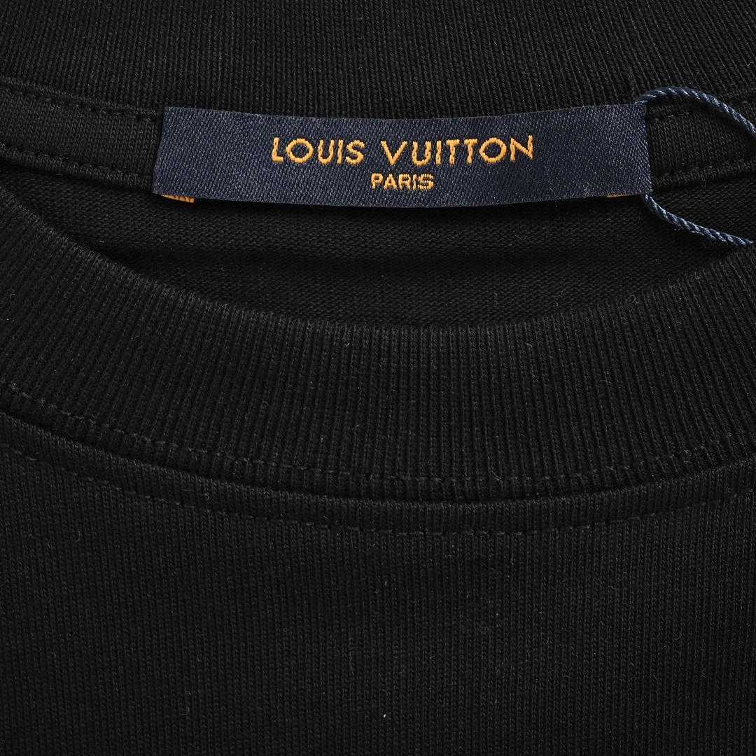 Louis Vuitton 24ss floral lettering embroidered short sleeve