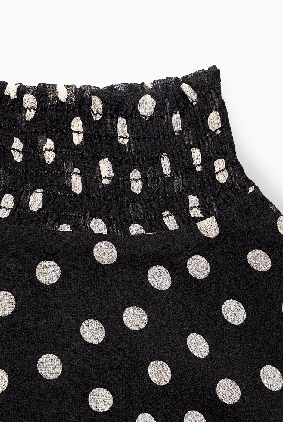Vestido corto con smock