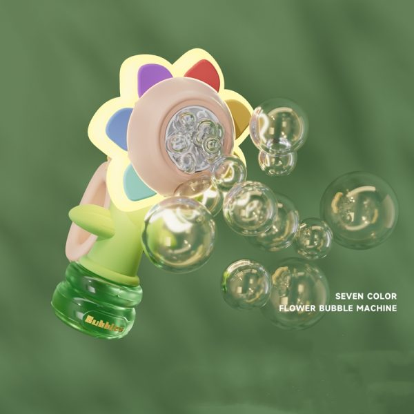 🌻Electric sunflower shakes head dancing bubble machine toys🌻