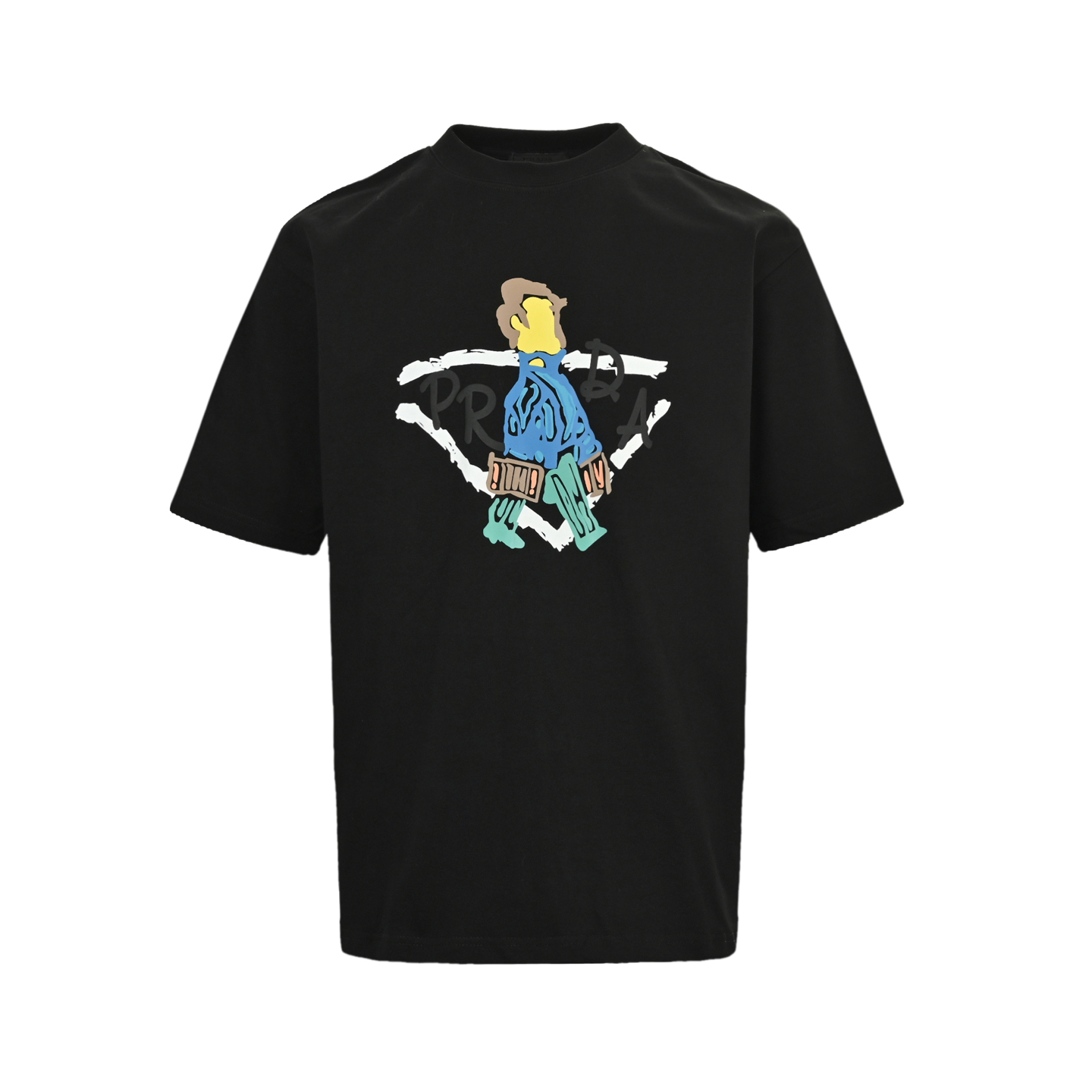 Prada 25ss short sleeve bag with figurine print