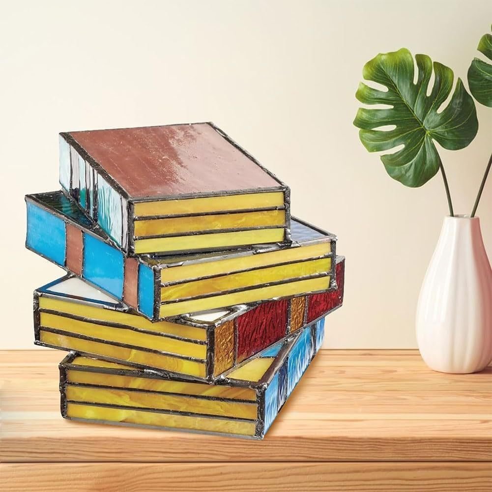📚Stained Plastic Stacked Books Lamp