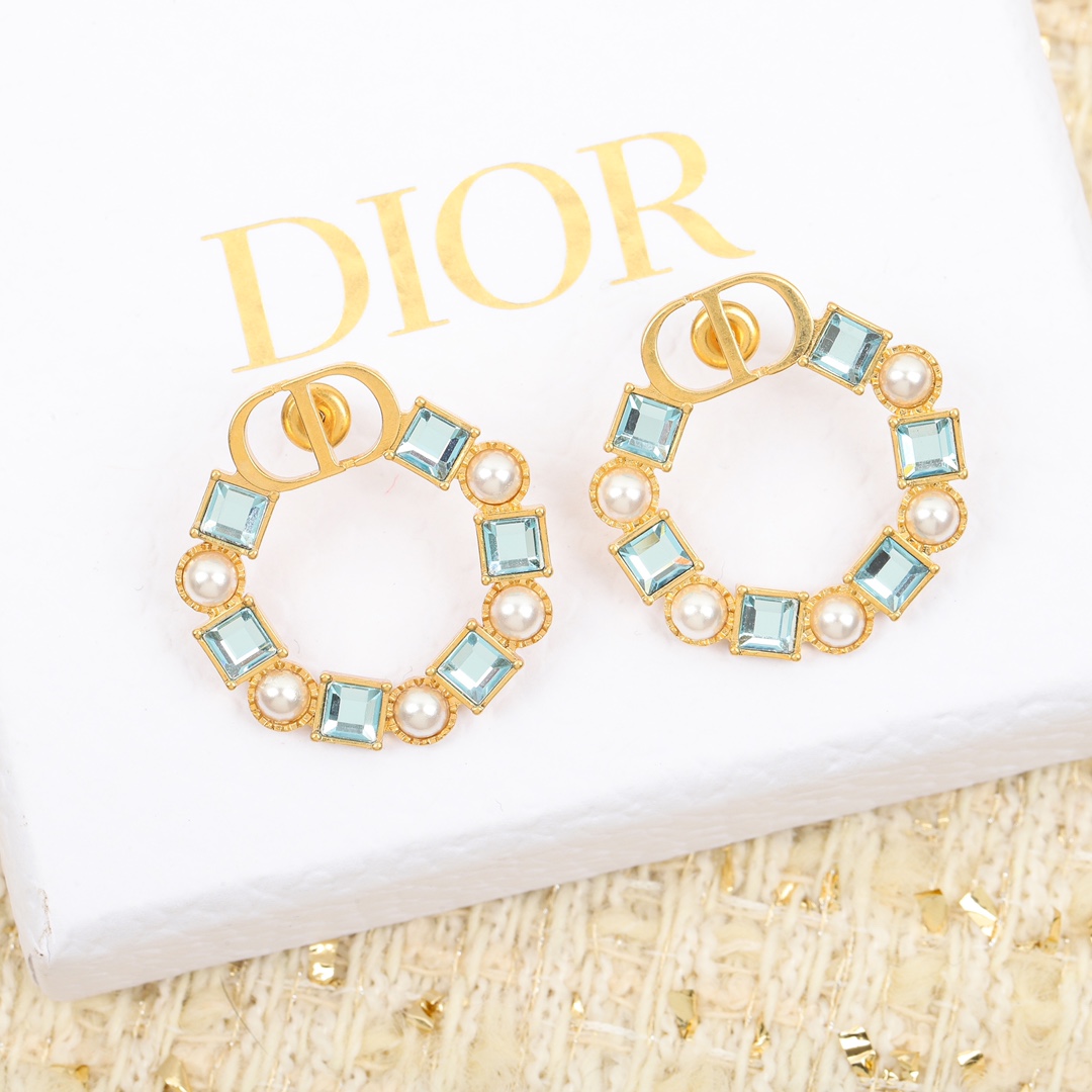Dior Square Diamond Earrings