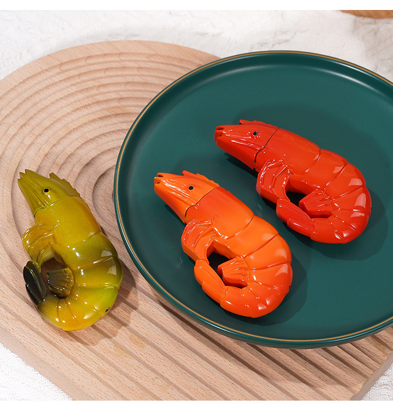🔥Hot Sale-49% OFF🔥💖🎁Blue flame windproof brand new unique personality shrimp shaped lighter🦐🦐 (can be filled with butane gas)