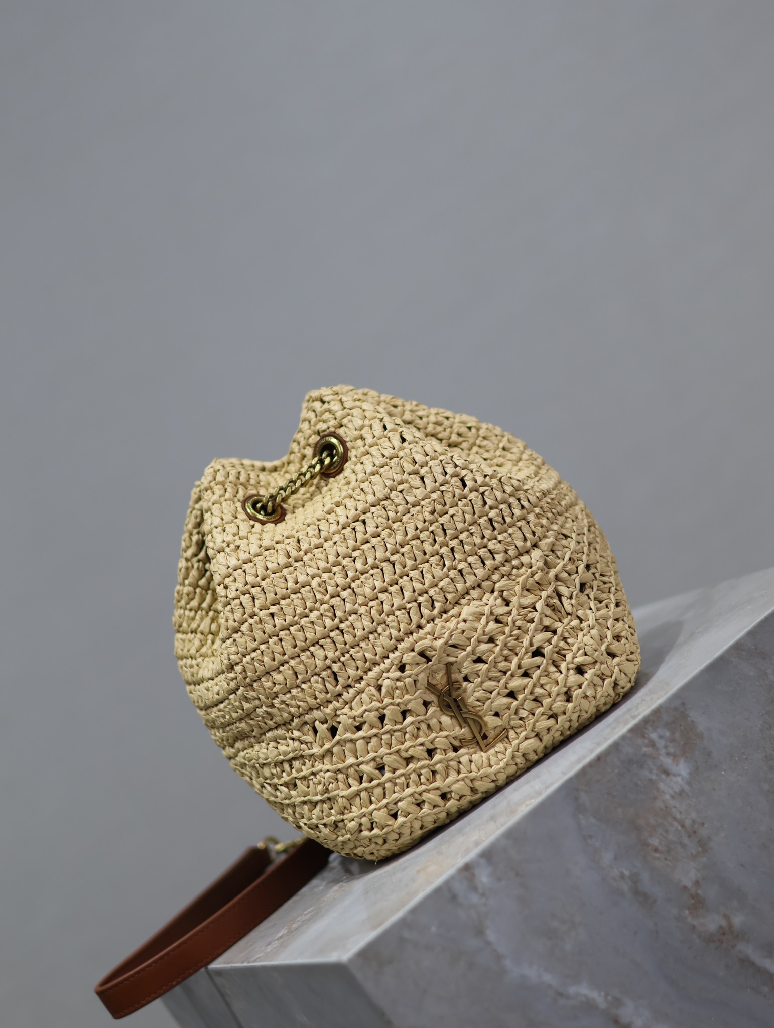 Yves Saint Laurent JOE Woven Mini Bucket Bag 631052