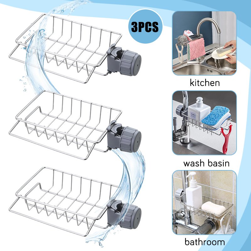 (Last Day Flash Sale-50% OFF) Kitchen Stainless Steel Faucet Rack--BUY 3 GET 2 FREE & FREE SHIPPING