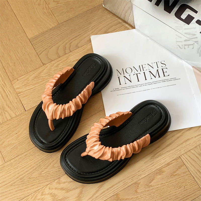 Couple Flip-flops Beach Seaside Plywood Cool Sandals