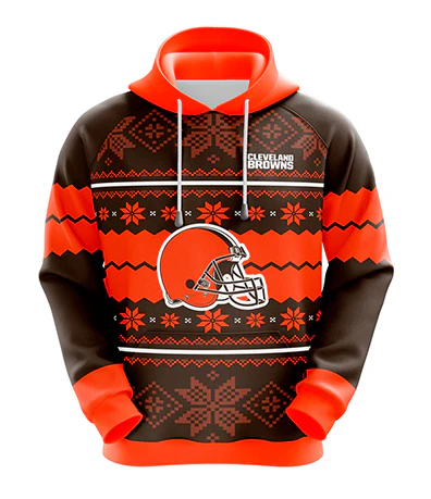 CLEVELAND BROWNS 3D HOODIE XMAS01
