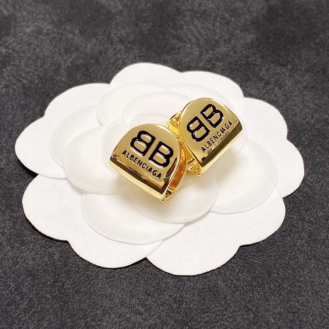 Balenciaga BB printed earrings