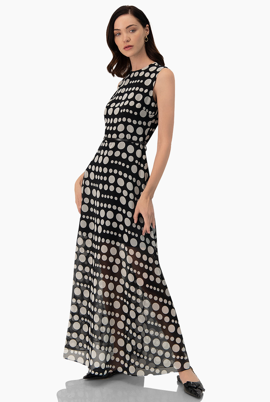 Vestido sin mangas y estampado