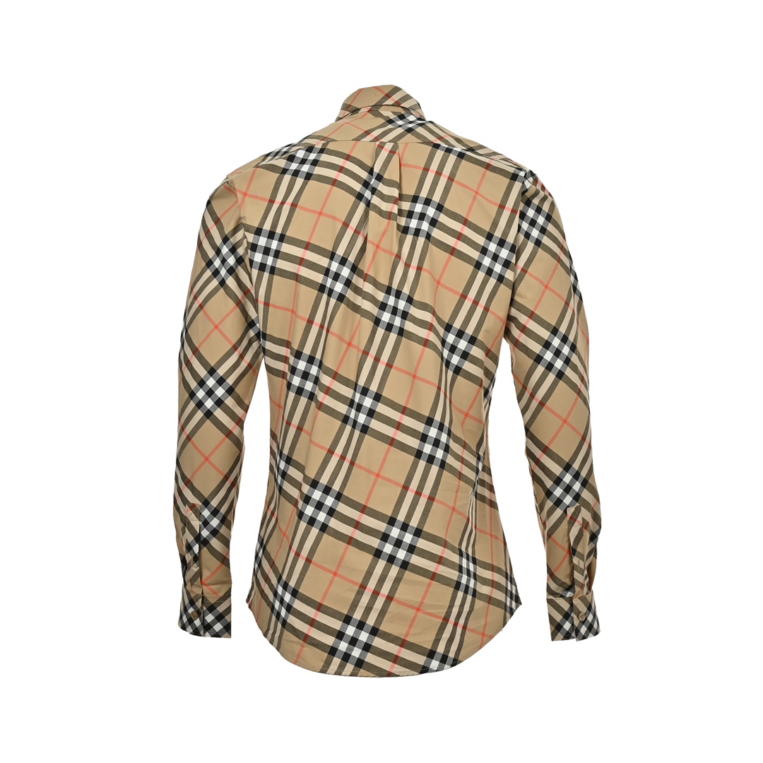 Burberry 24ss diagonal check long-sleeved shirt