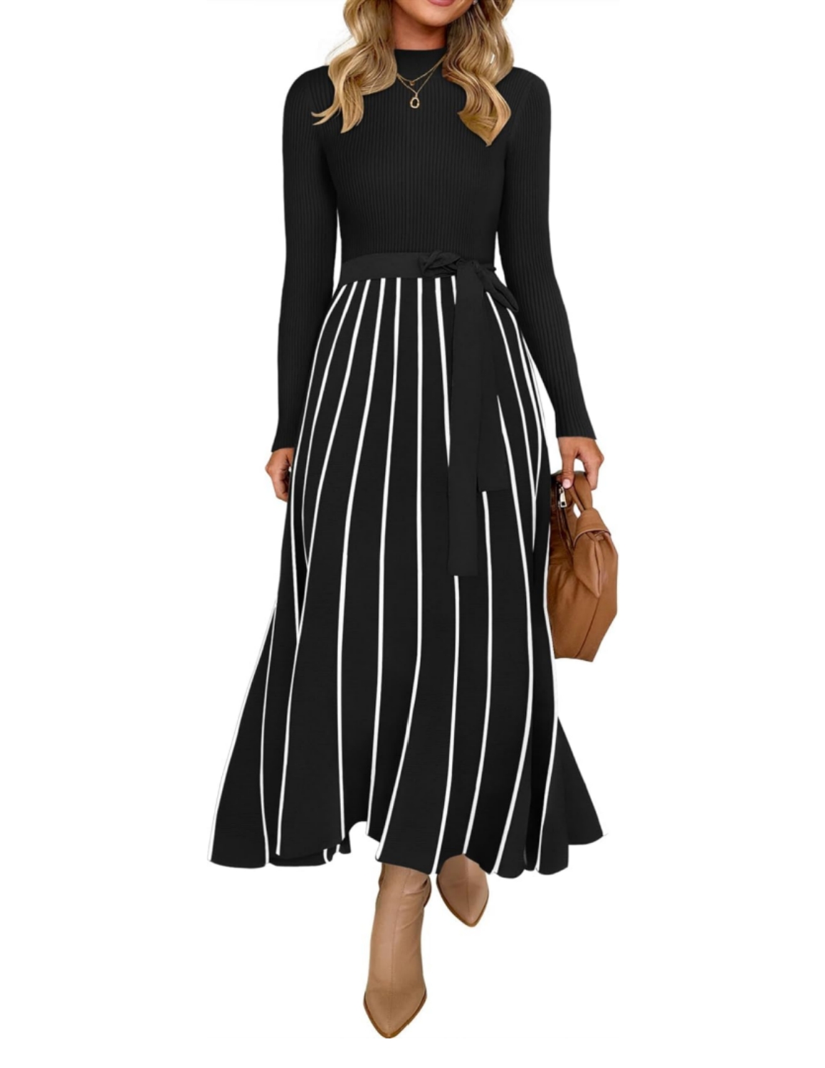 On Sale🔥Womens Fall / Winter Trendy Solid Color Sweater Dress