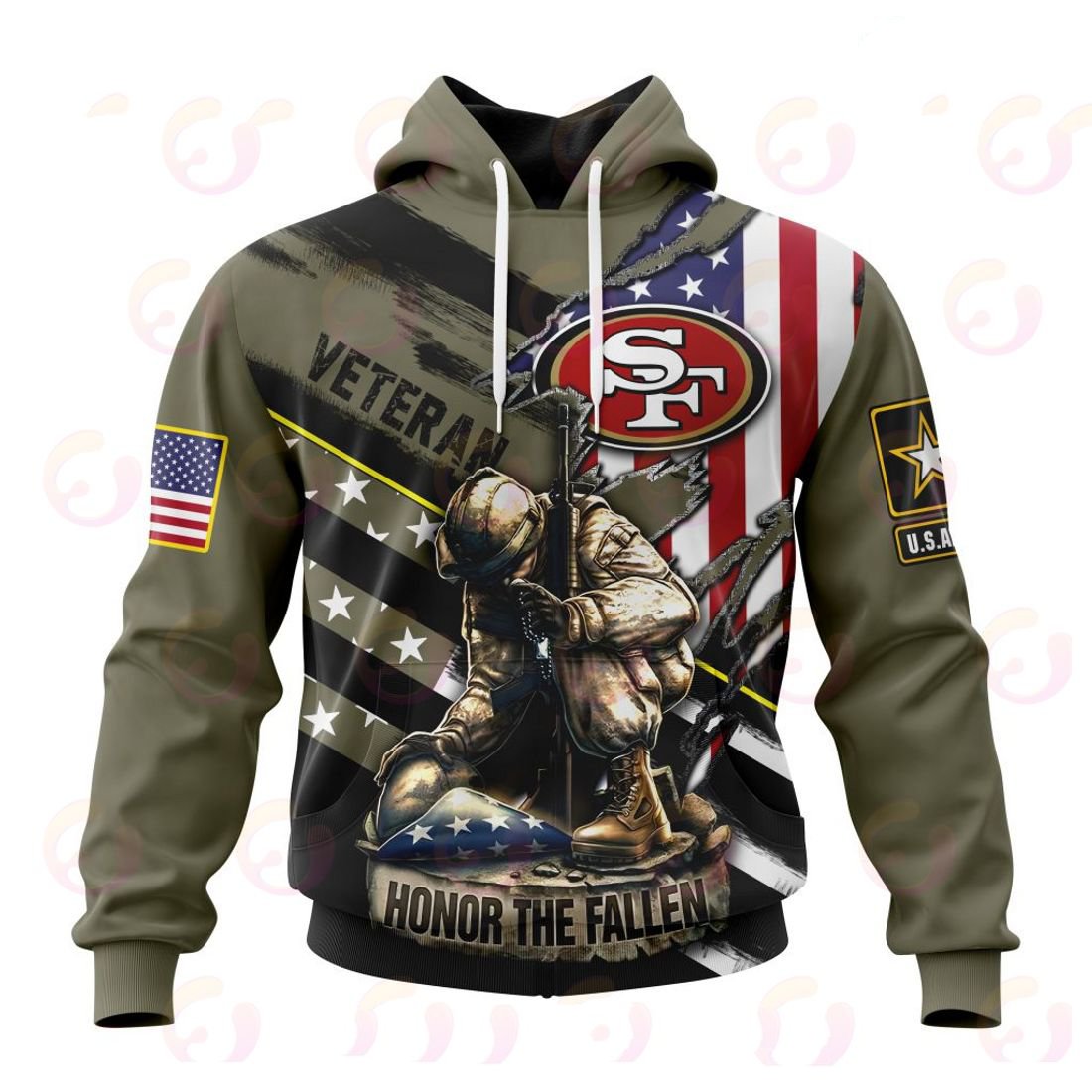 SAN FRANCISCO 49ERS 3D HOODIE VETERANS
