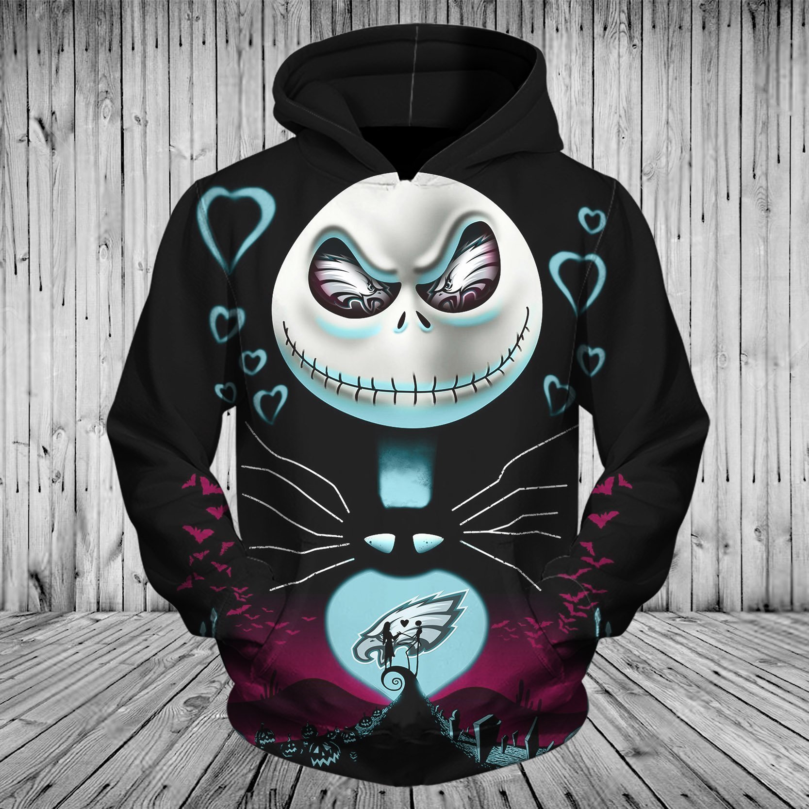 EAGLES HOODIE 3D CHR