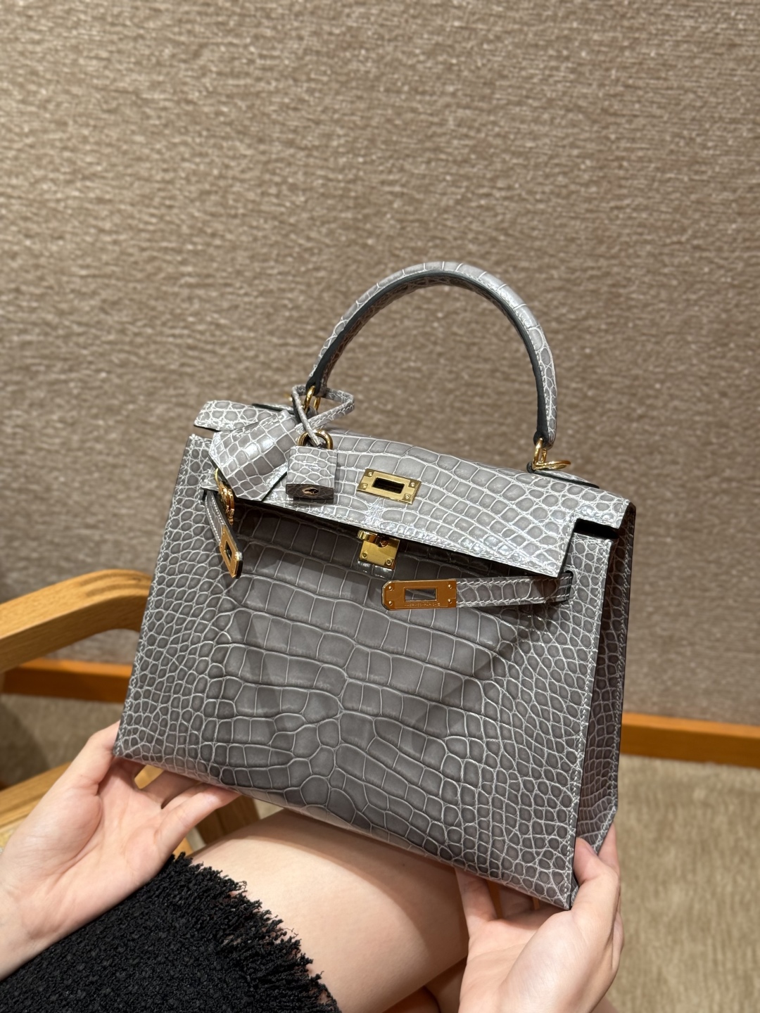 Hermès Kelly 0VGris Ciment (Handmade to order)