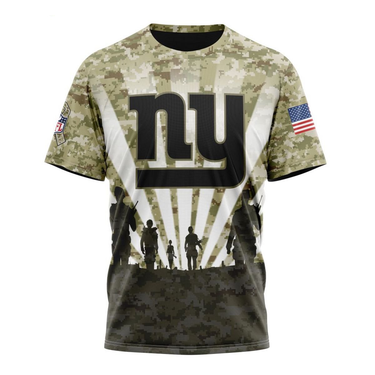 NEW YORK GIANTS 3D HOODIE HONOR VETERANS