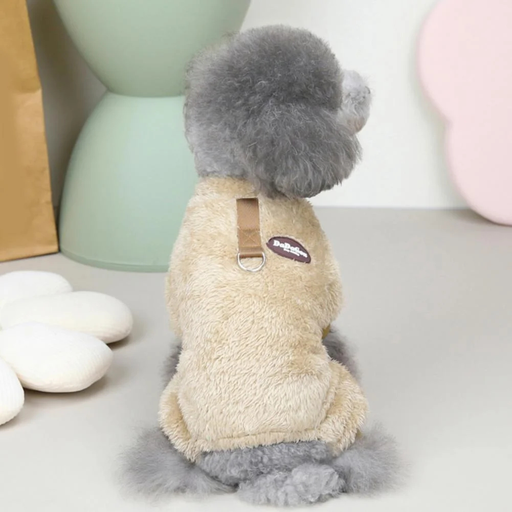 (🔥Last Day Promotion-SAVE 50% OFF) Fleece Pet Elastic Jumpsuit with Pull Ring-BUY 3 GET 15% OFF & FREE SHIPPING