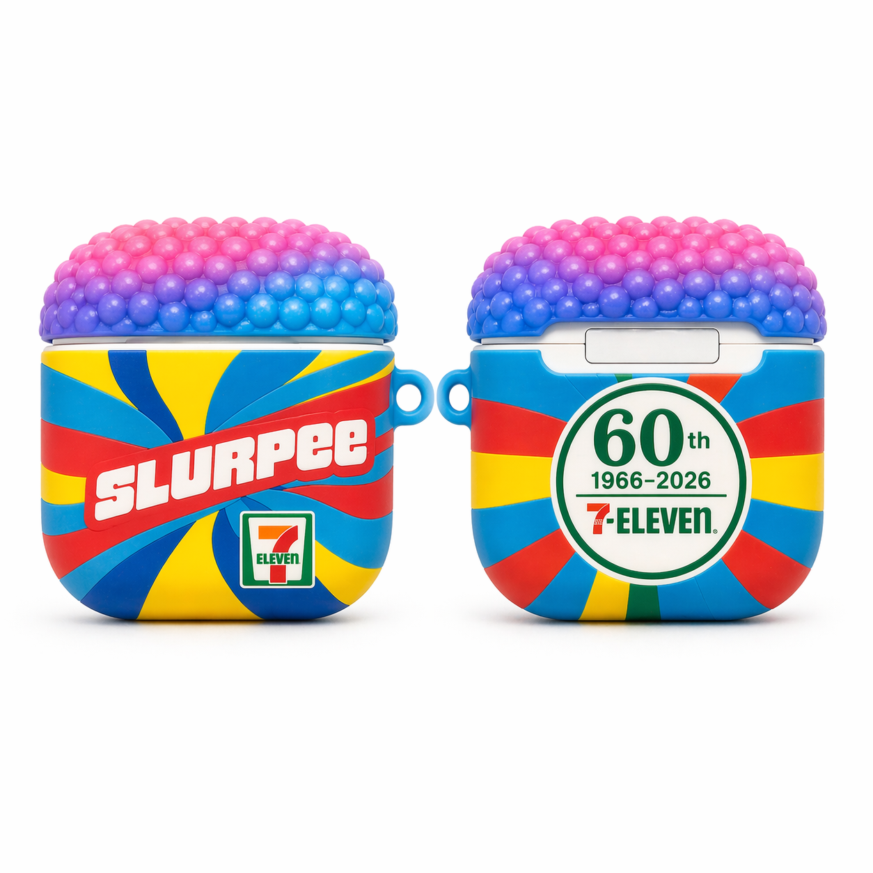 🔥7- Eleven Slurpee 60th Limited Edition 3D Bubble Top AirPods Case!