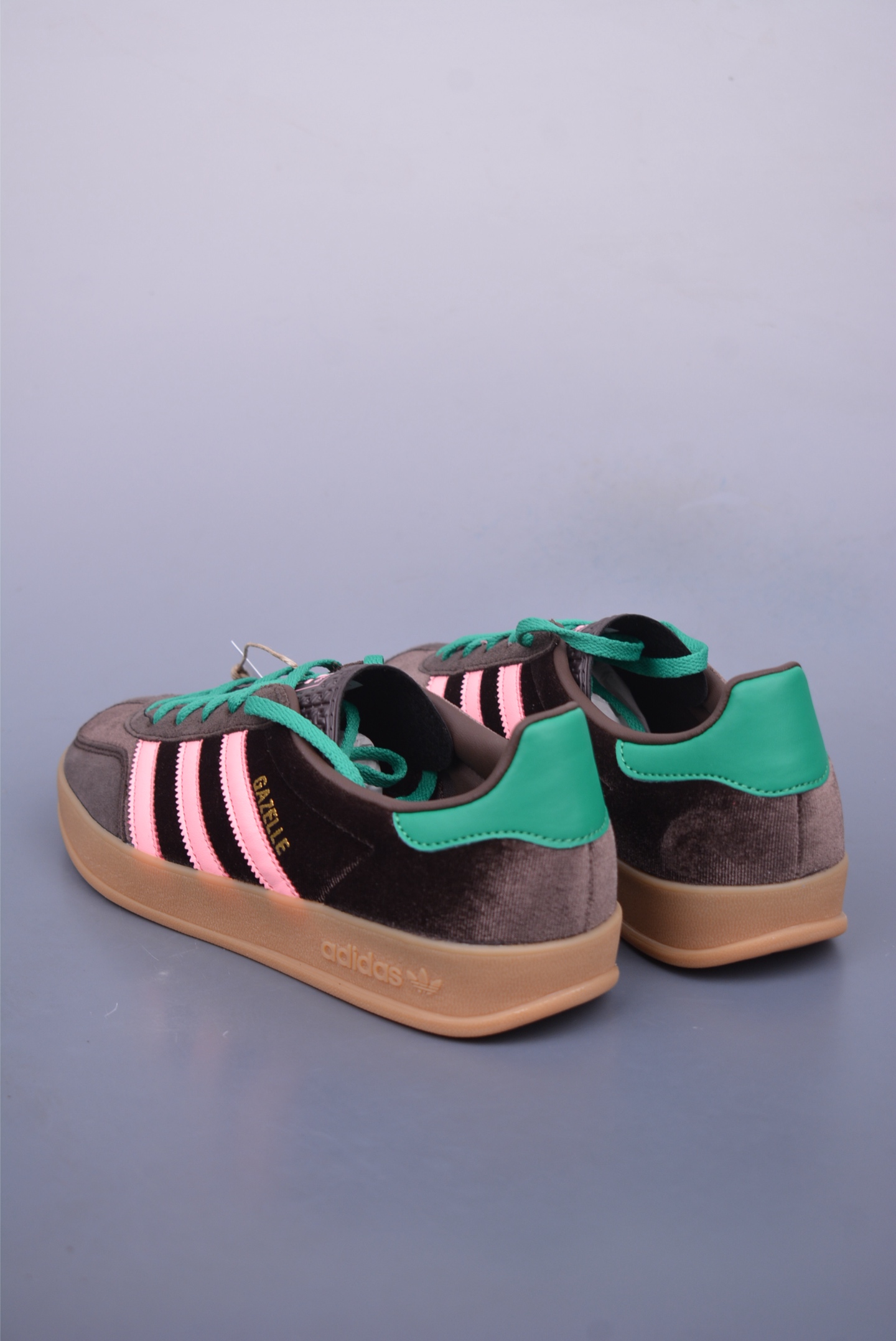 Adidas Gazelle Indoor Trainers sneakers Dark Coffee Pink Green JI2714