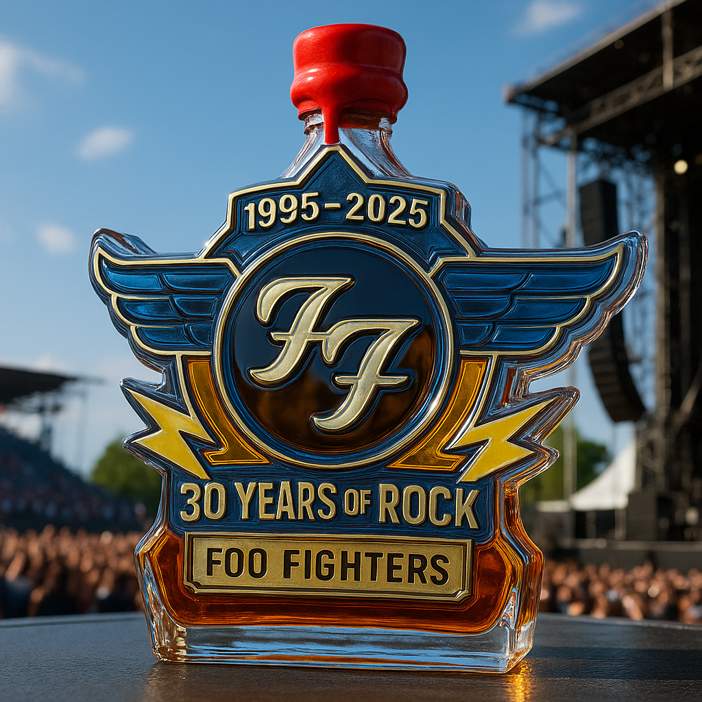 Foo Fighters 30th Anniversary Commemorative Whiskey Bottle