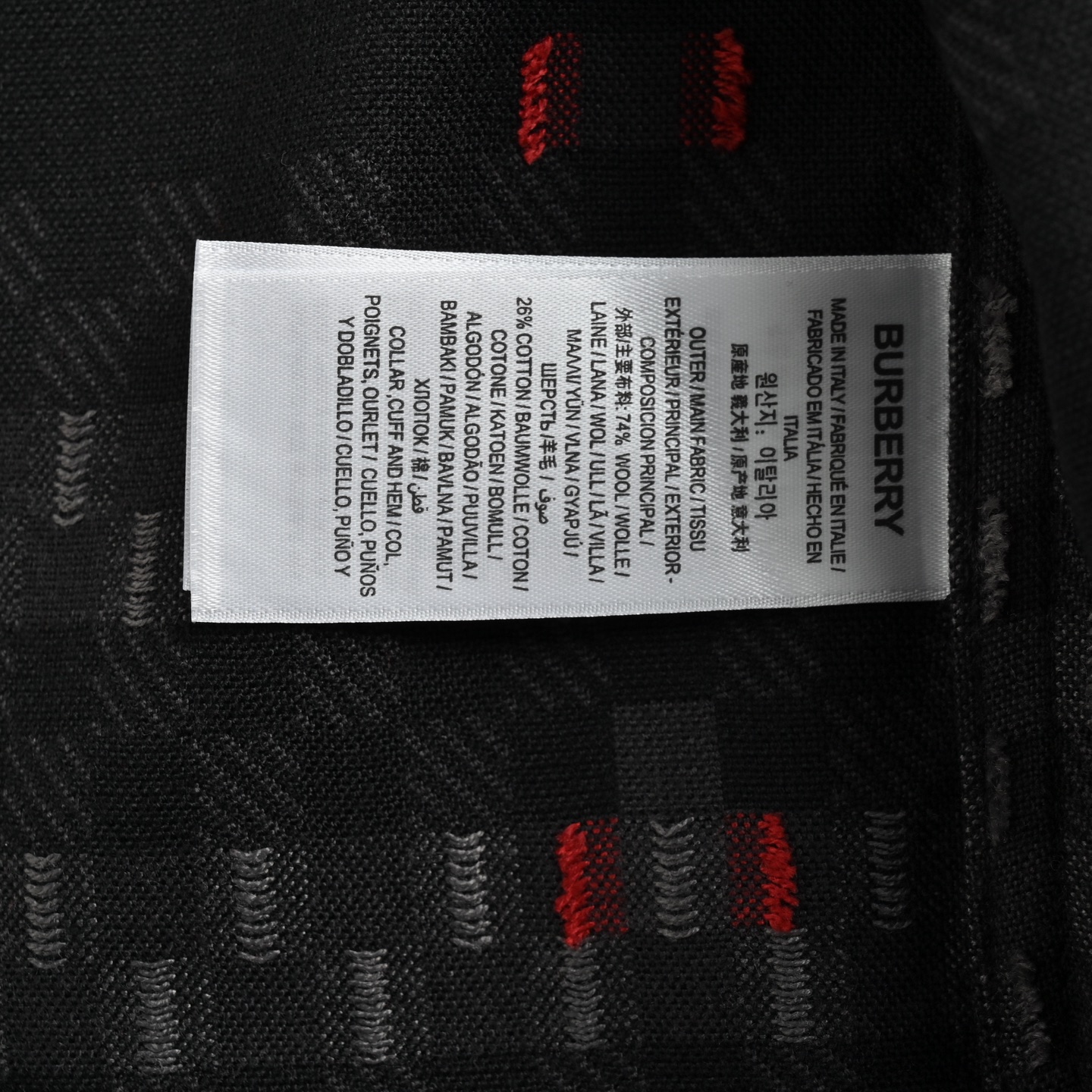 Burberry 24Fw pixel wool blend Harrington jacket