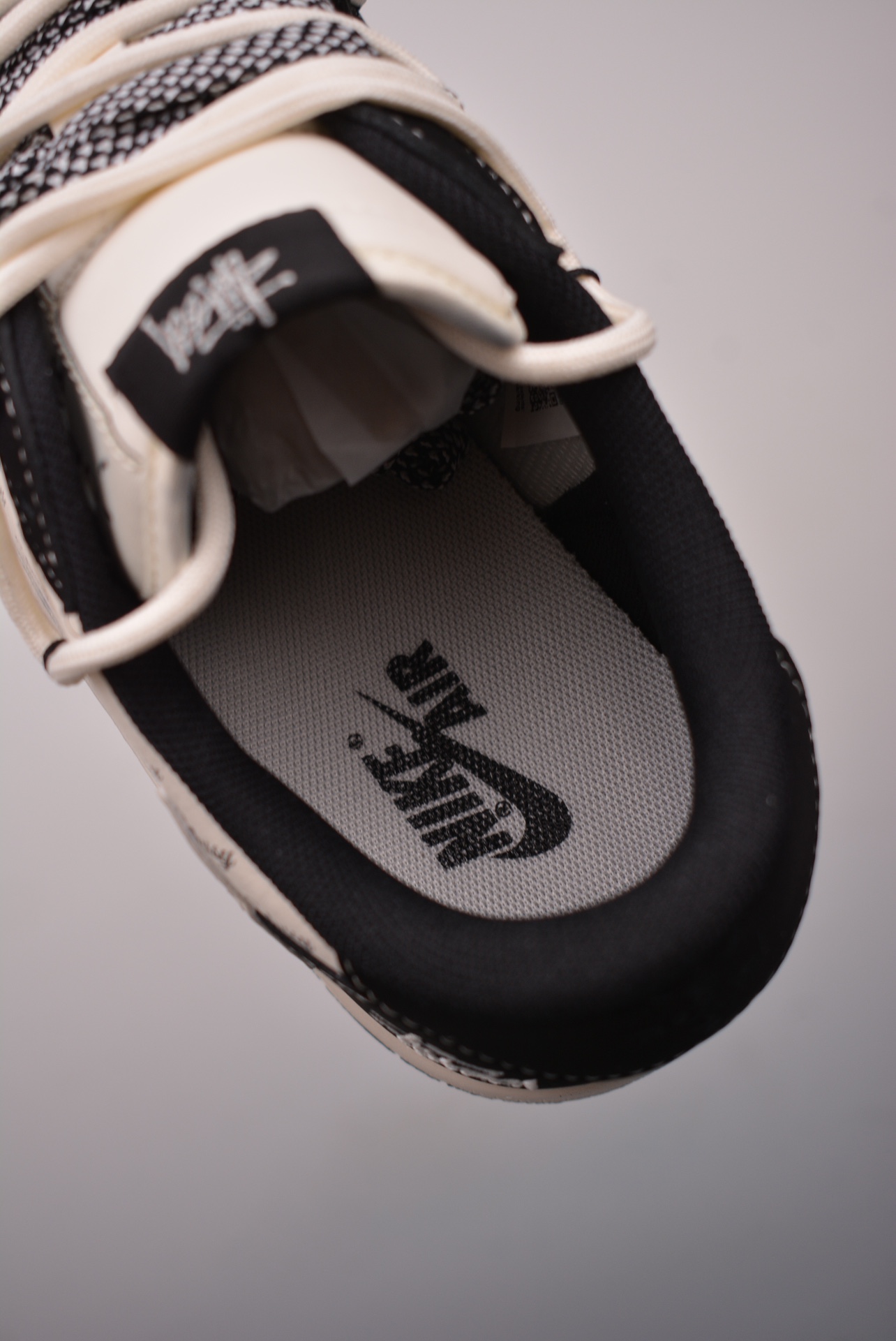 Stussy x Travis Scott x Nike Air Jordan 1 Low OG SP Black Beige White SJ0086-131