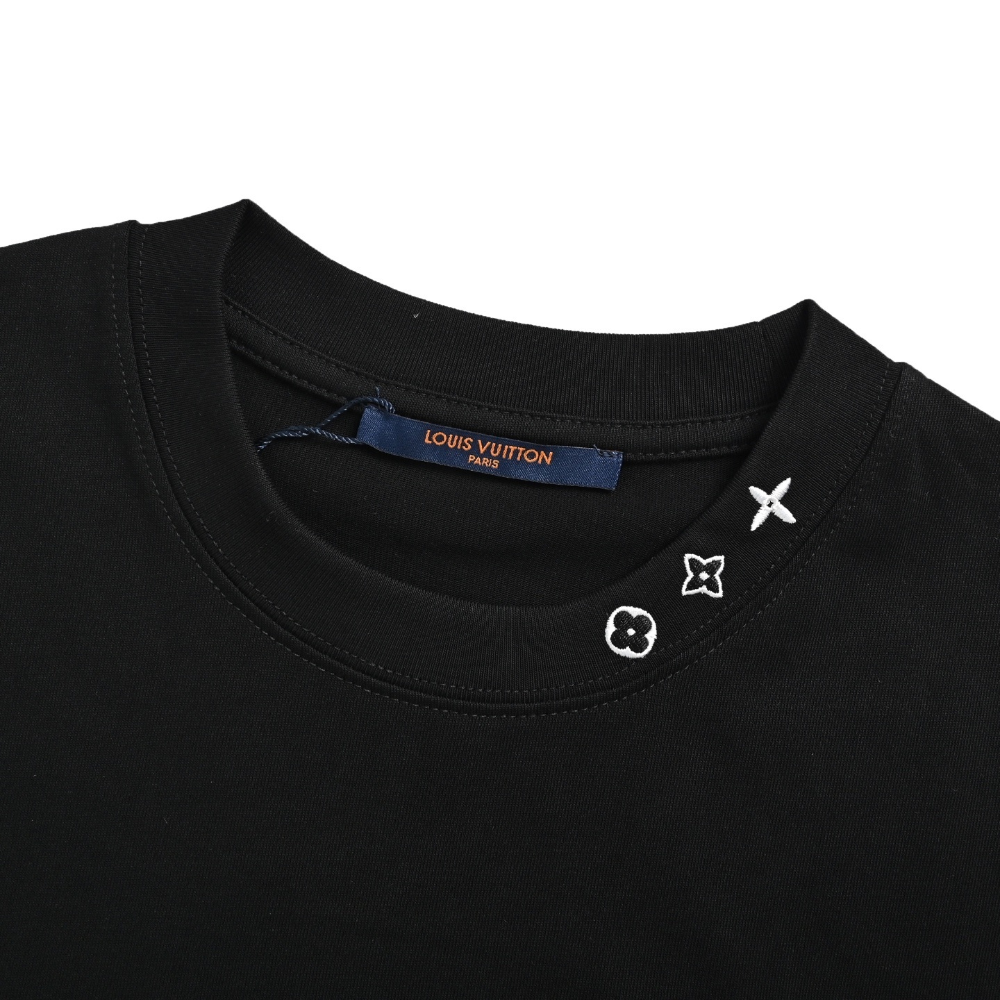 Louis Vuitton 25ss short-sleeved shirt with embroidered three-flower ski logo on the neckline