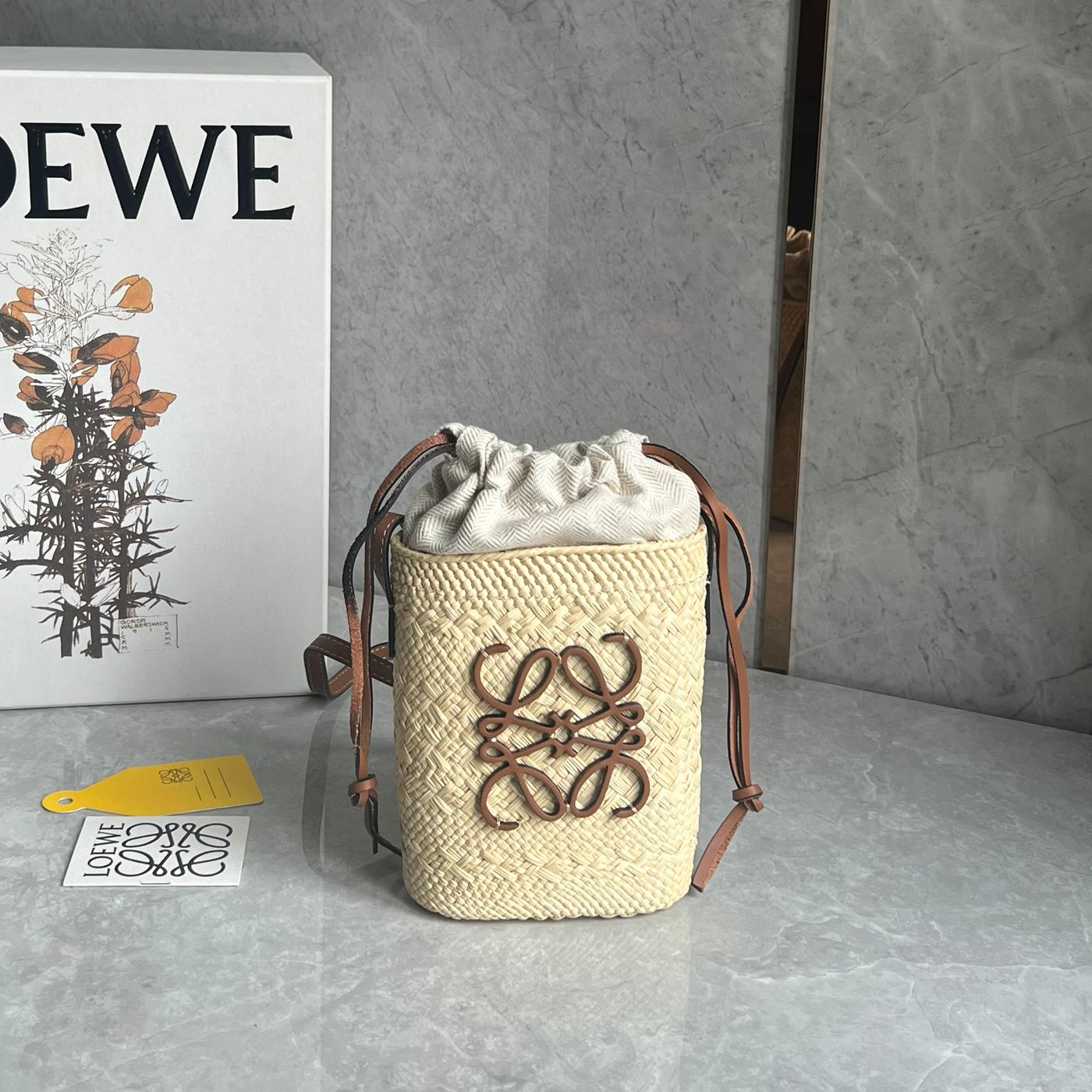 Loewe Anagram Basket Straw Bag 1005