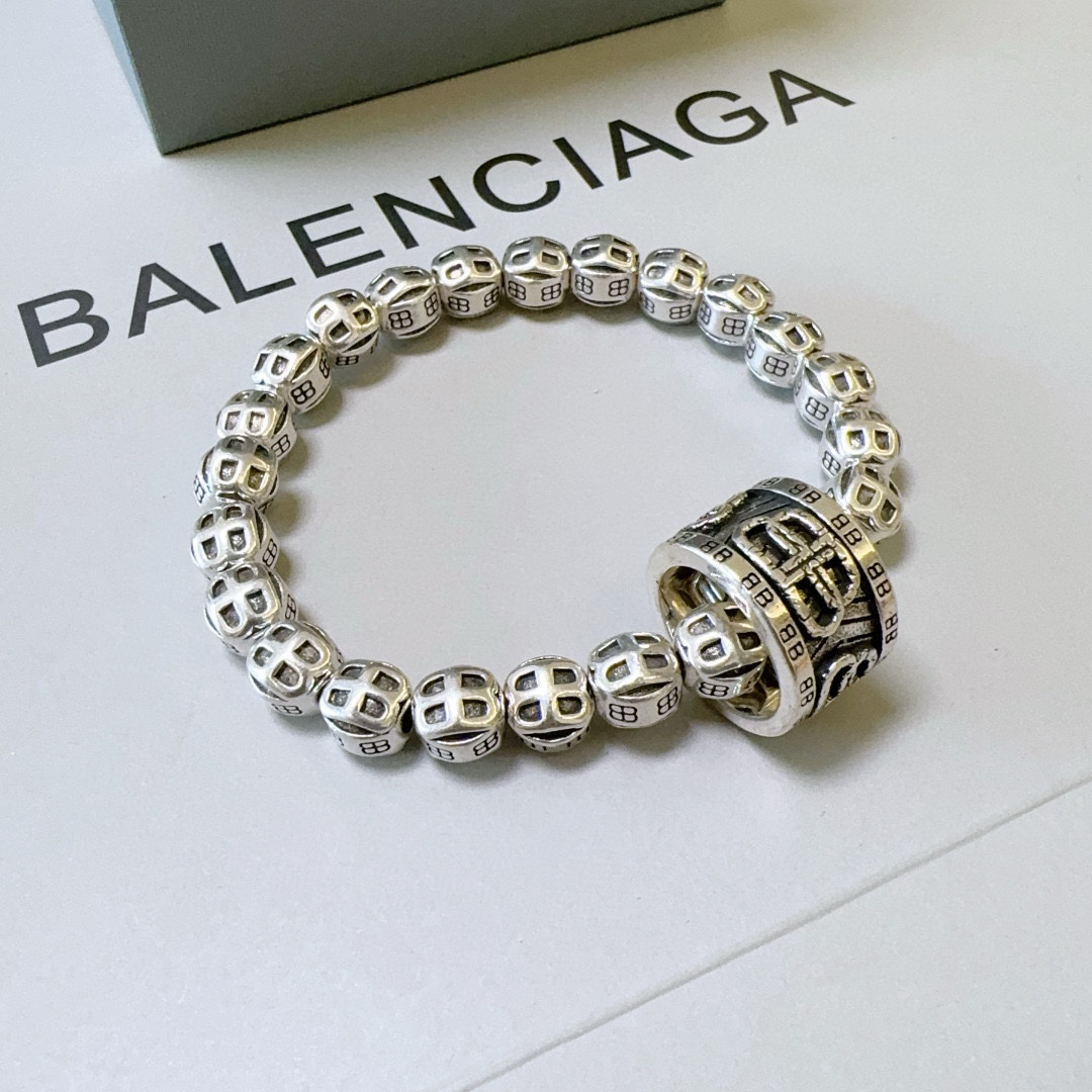 Balenciaga Ring Thai Silver Style Bracelet