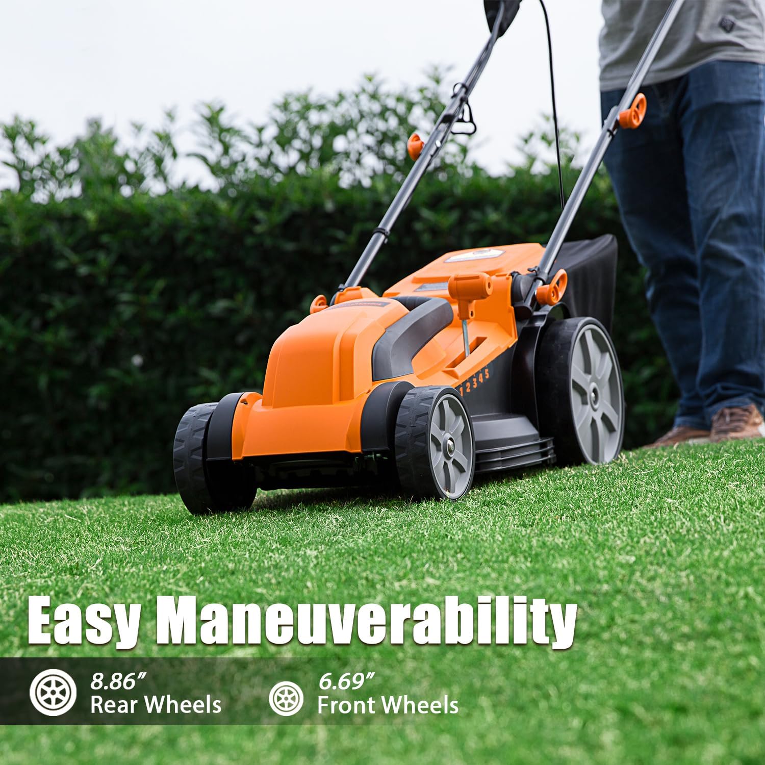 LawnMaster Electric Lawn Mower 16-Inch 12AMP