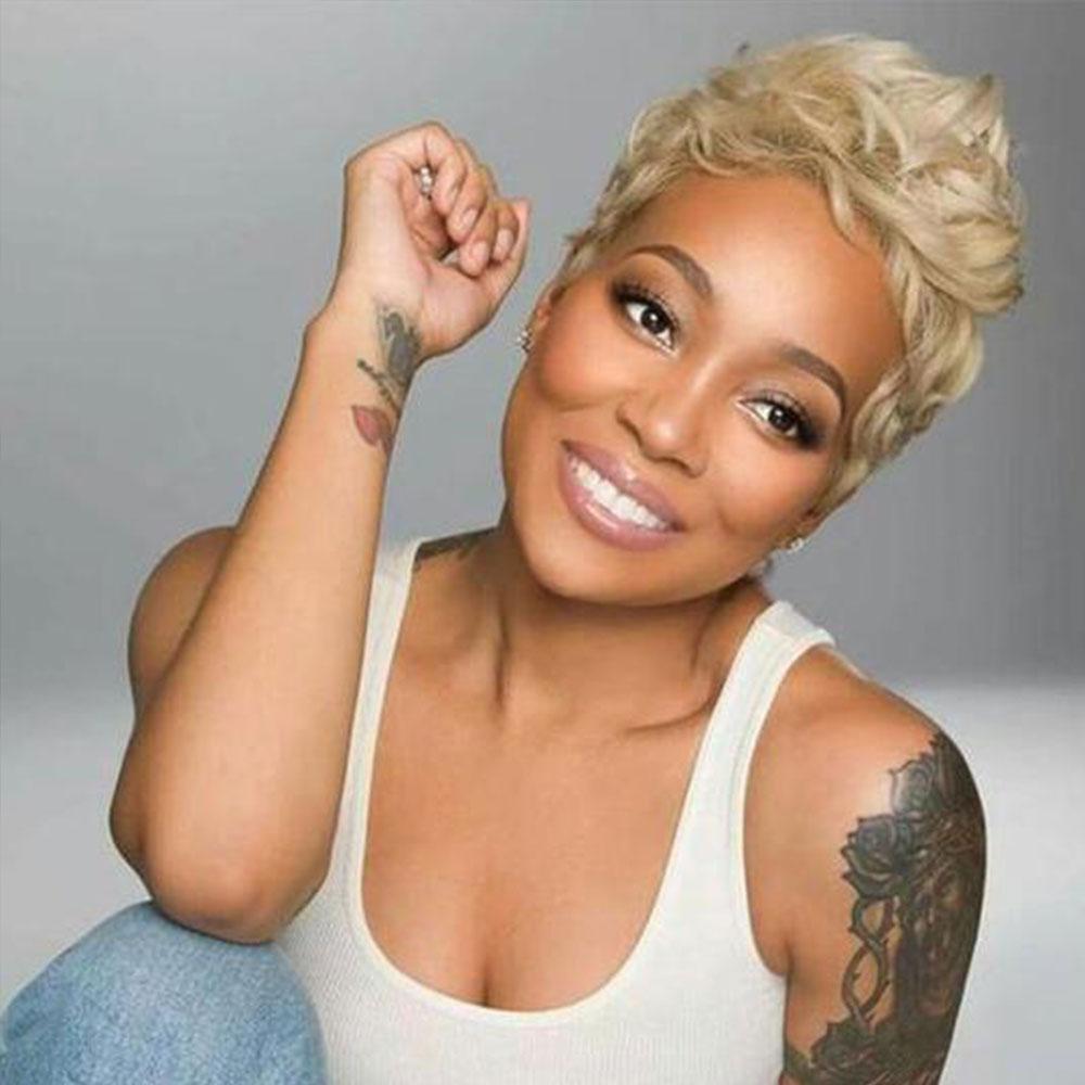 Luna 016 Sassy Boycut Short Wavy Hair Wig for African American Women