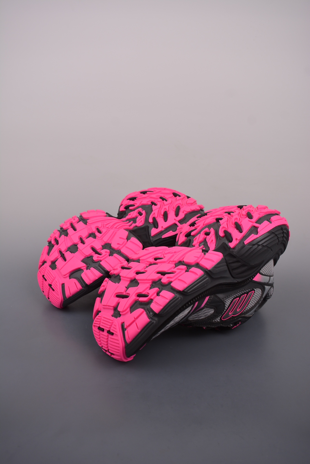 BALENCIAGA Cargo Sneaker 10XL Black and Pink Distressed