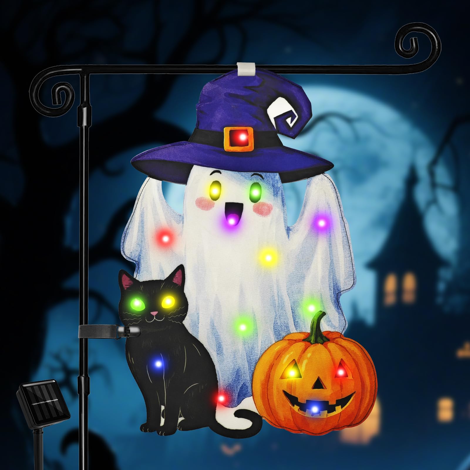 Lighted Shaped Halloween Garden Flags