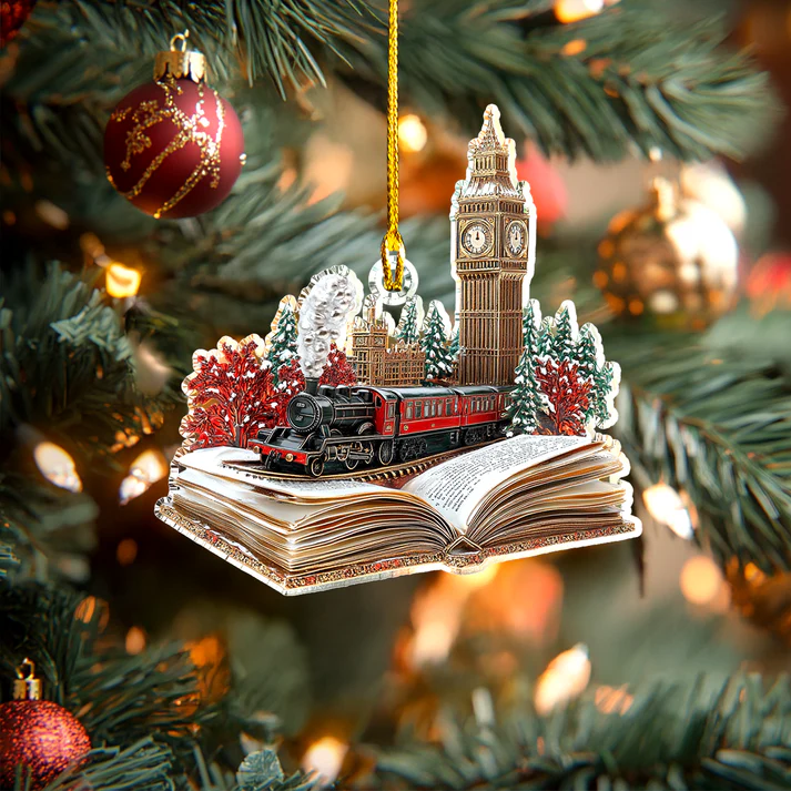 Golden Hour Mystery Train Ornament