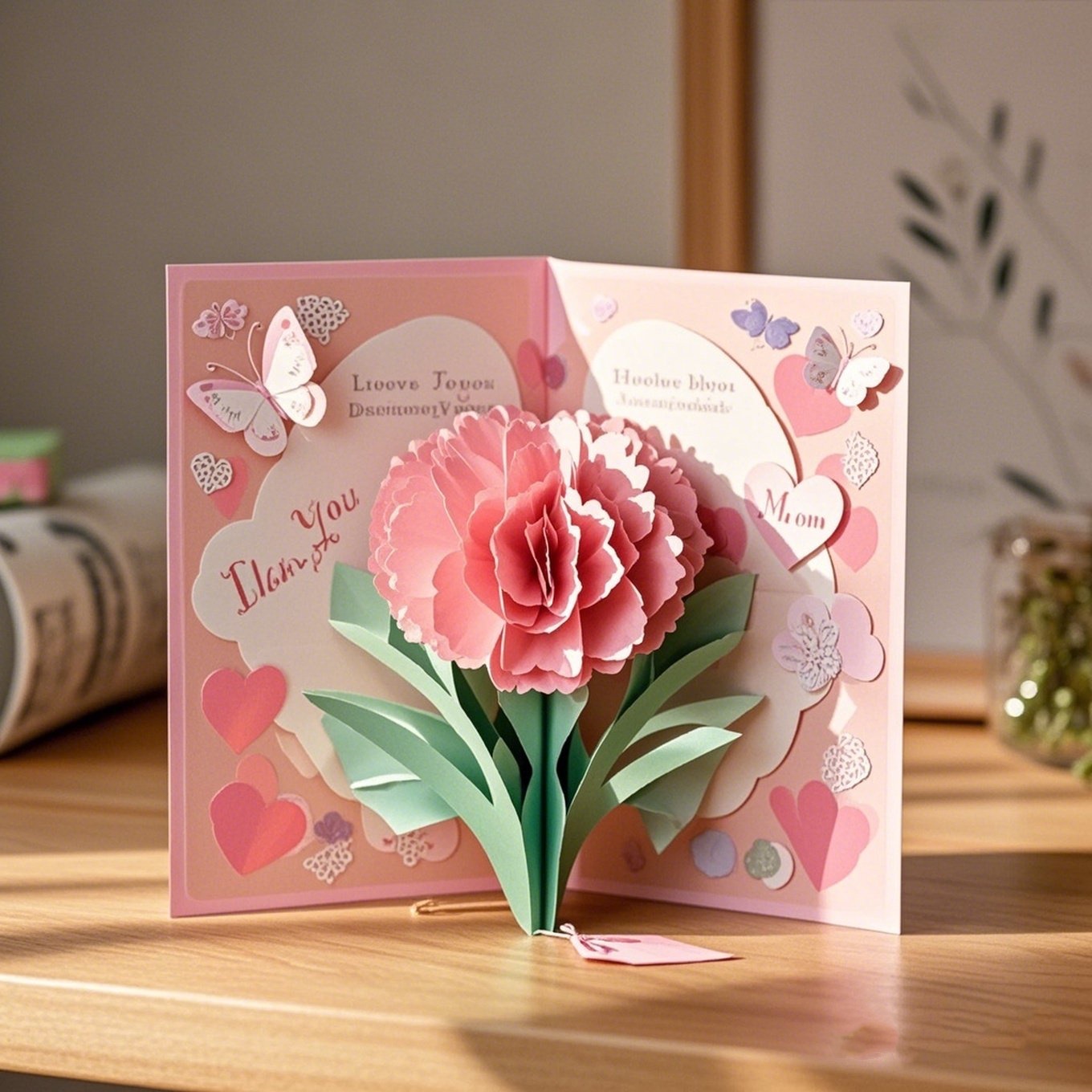 🌸 Mother's Day 3D Flower Bouquet Greeting Card 🌷