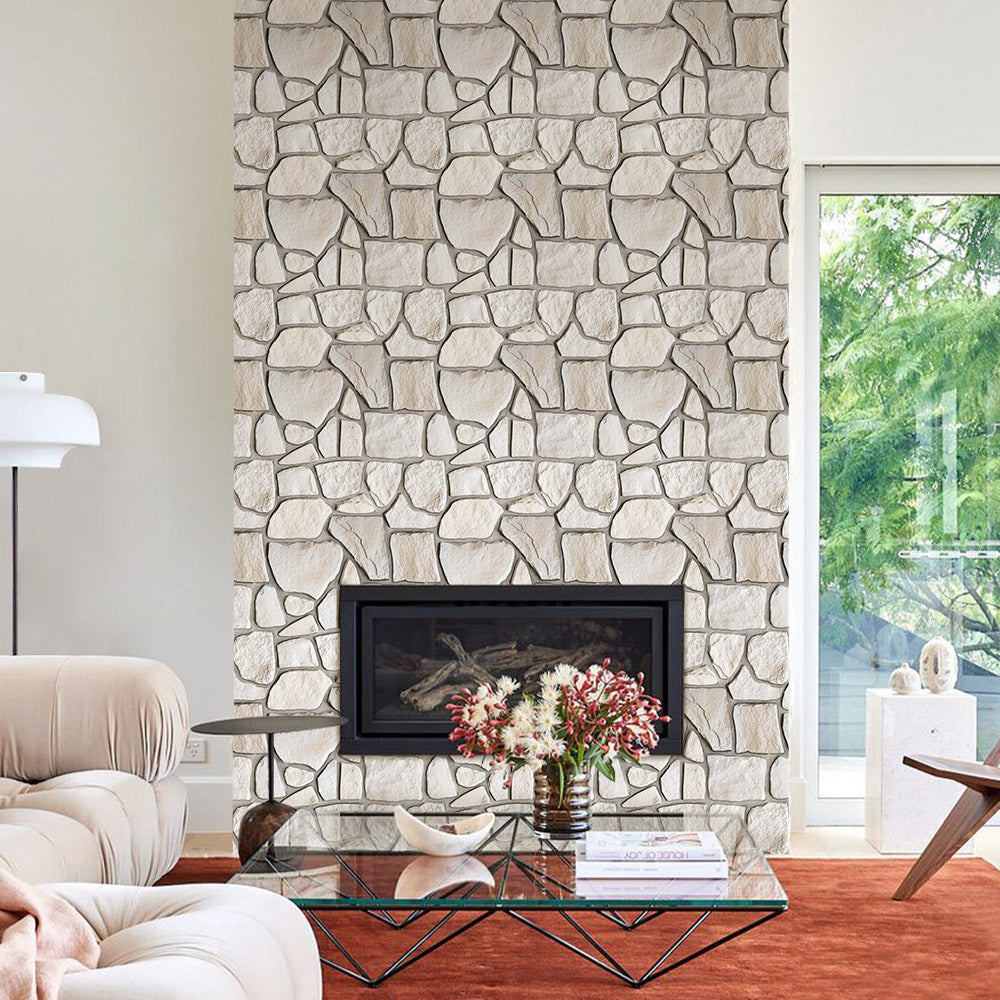 3D Sierra Sand Limestone Peel and Stick Wall Tile