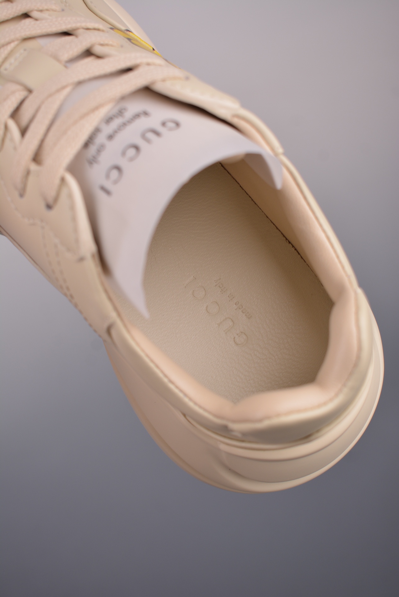 Gucci Rhyton 5D leather horn-shaped retro running shoes