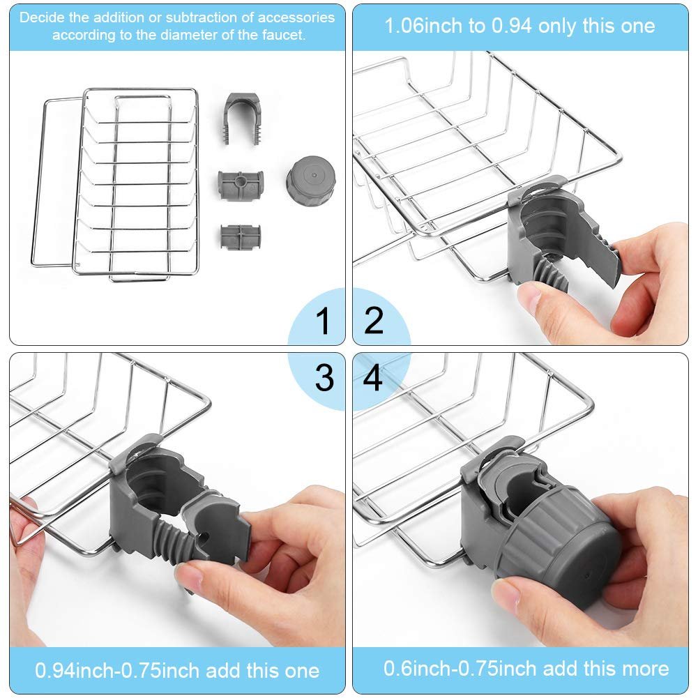 💥50% OFF--Last Day Sale--👩‍🍳Stainless Steel Faucet Rack-A Perfect Storage Accessory for Your Kitchen--BUY 3 GET 3 FREE & FREE SHIPPING