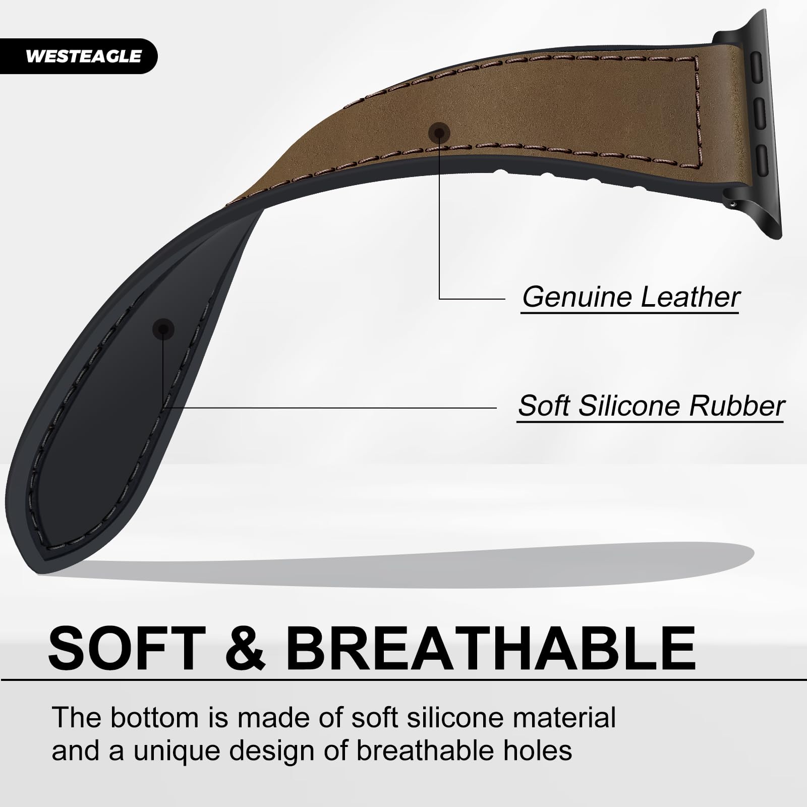 Magnetic Leather Bands Compatible with Apple Watch