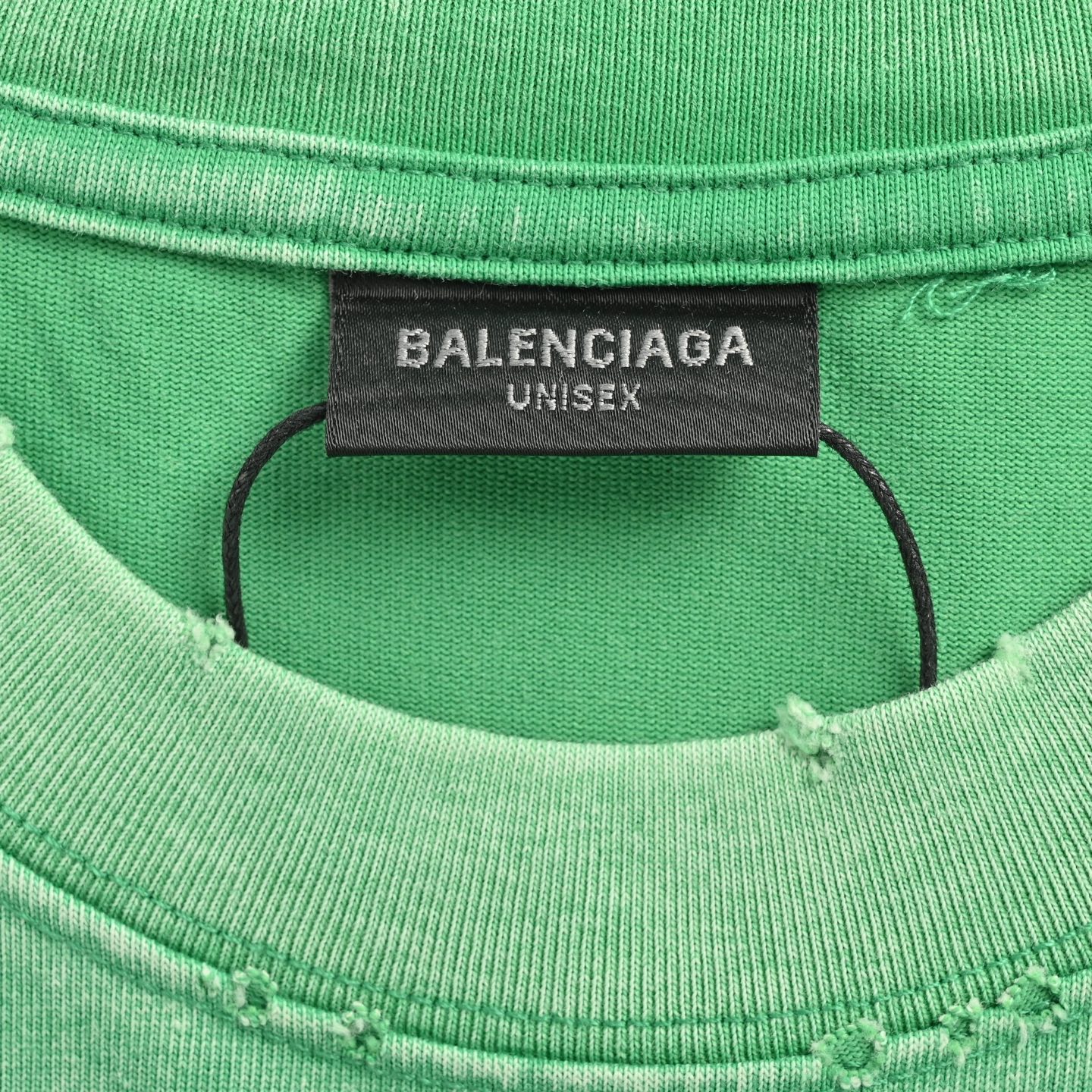 Balenciaga 25ss Masking Tape Washed Ripped Short Sleeve