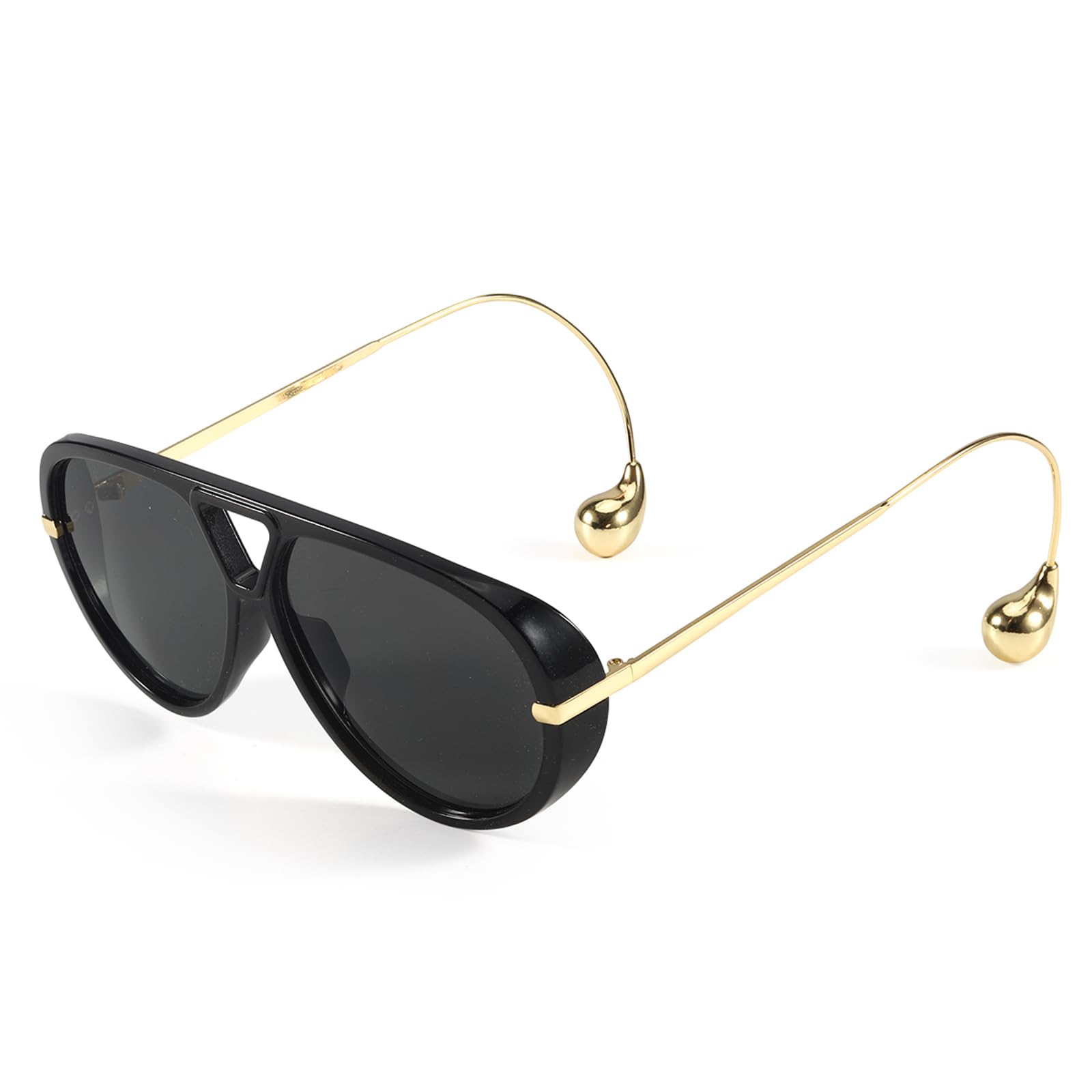 😍2025 Summer Must-Have🛒Oversized Aviator Sunglasses for Women With Earring