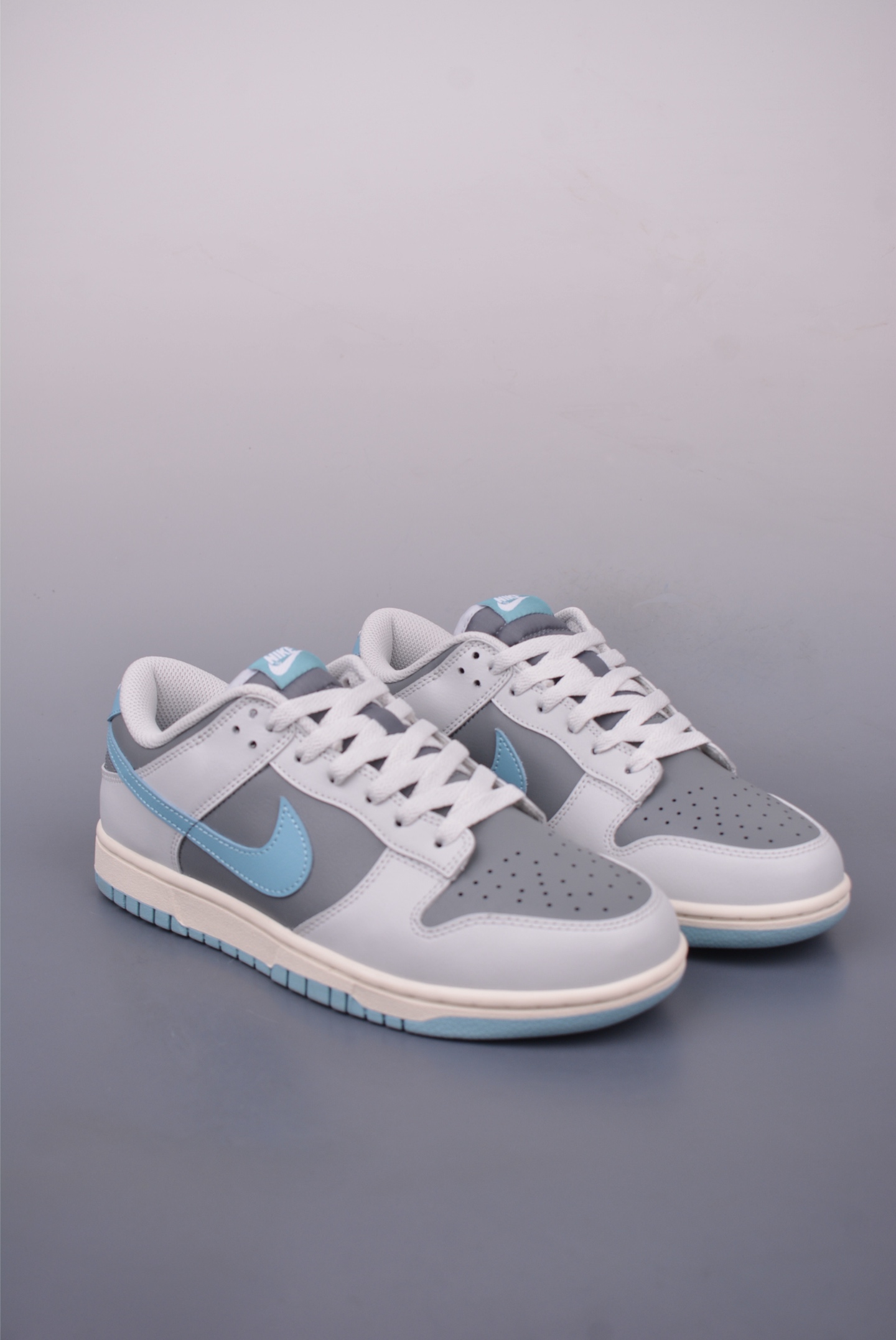 Nike SB Dunk Low Pro PRM sneakers White Gray Light Blue Swoosh HF5441-001