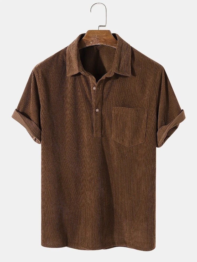 Men's Corduroy Polo Shirt