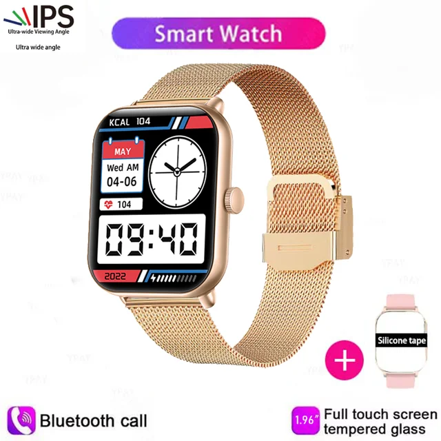 New Men's smartwatch HD Bluetooth Talk Temperature Monitor 1.96inch full screen Touch Multi-sport mode Women's Smartwatch + box