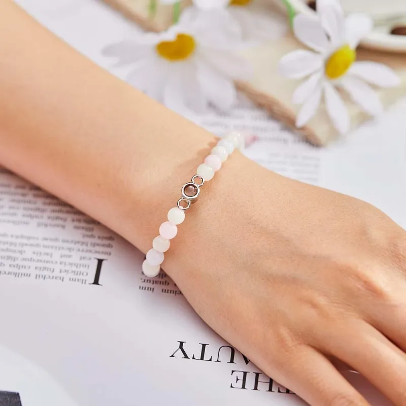 Personalized Photo Projection Beads Bracelet Sincere Gift For Her